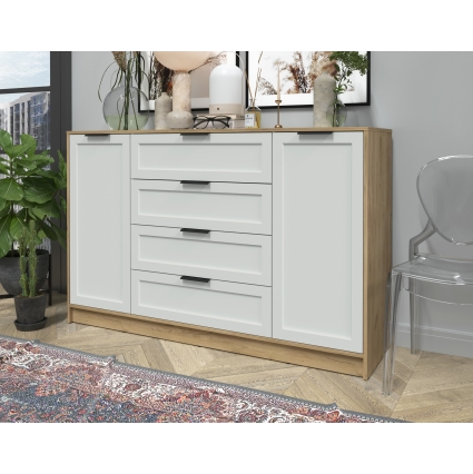 Тумба Тренд КТ-Т160 (Дуб золотой ЛДСП/ Грэй ЛМДФ) Ш1600 В1020 Г451